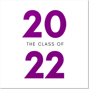 Class Of 2022 Graduate. Simple Typography Purple Graduation 2022 Design. Posters and Art